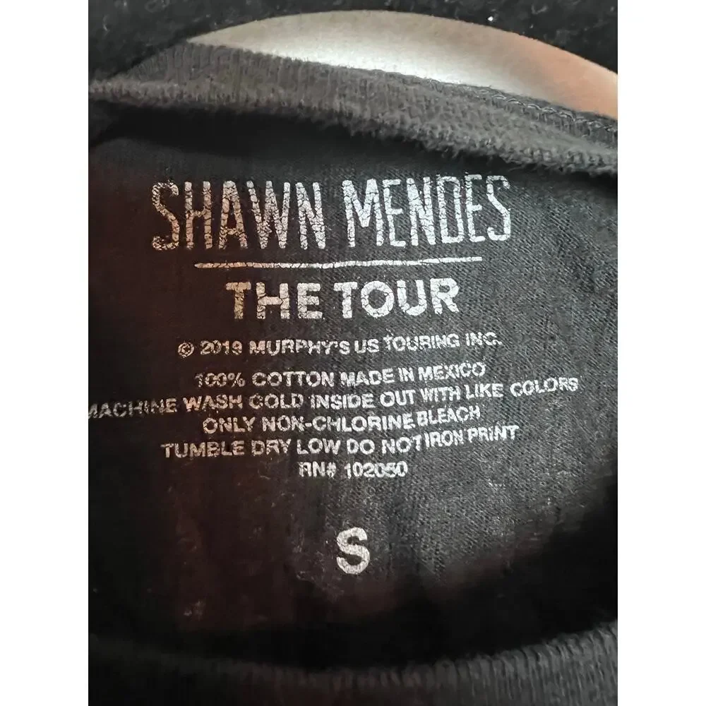 Shawn Mendes The Tour 2019 Concert T-Shirt Black Men's Size S